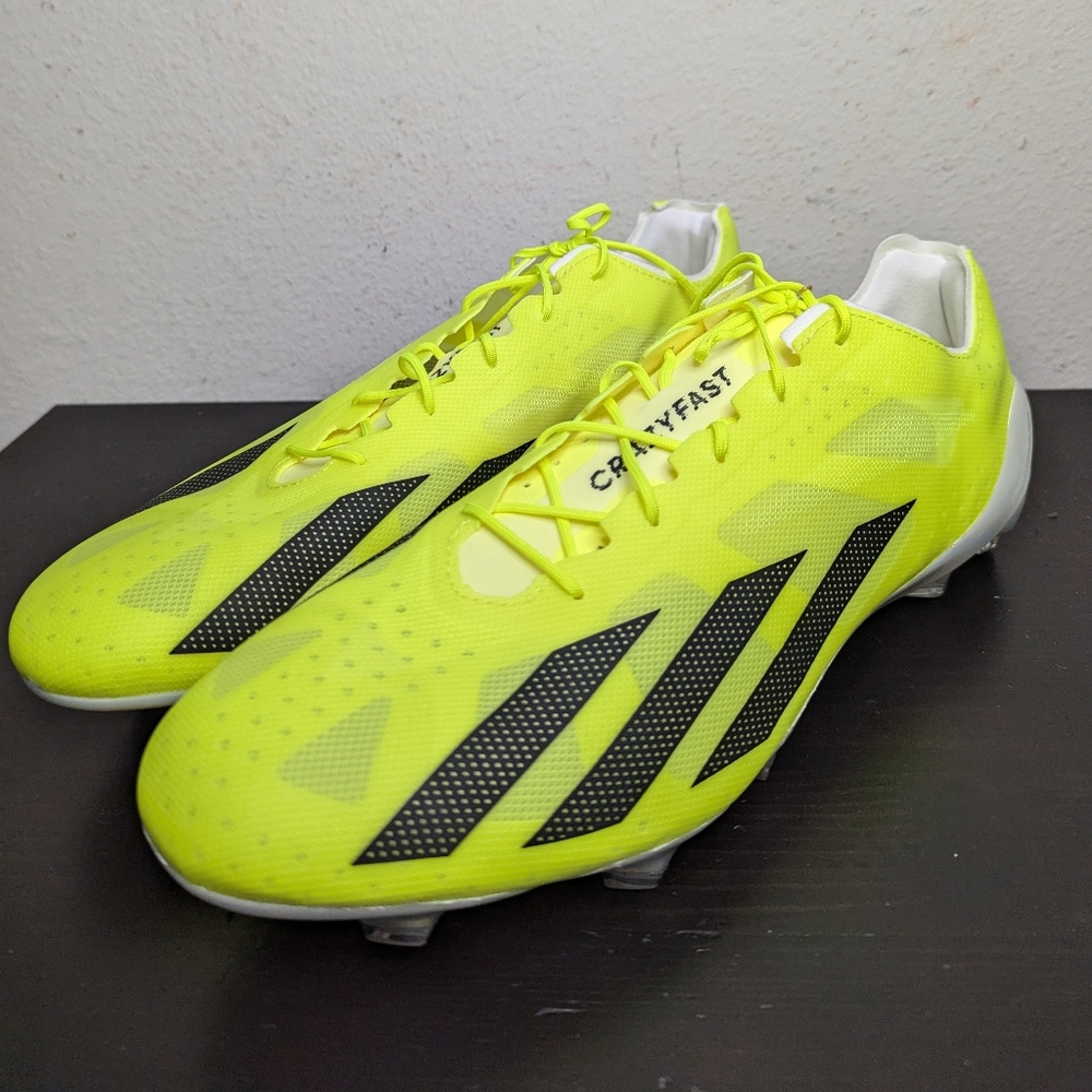 Men's Adidas X Crazyfast+ FG Soccer Cleats / Solar Yellow / IE2375 / Size 13